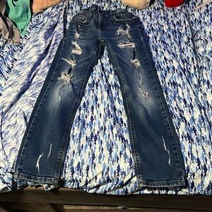 Guess blue ripped jeans
